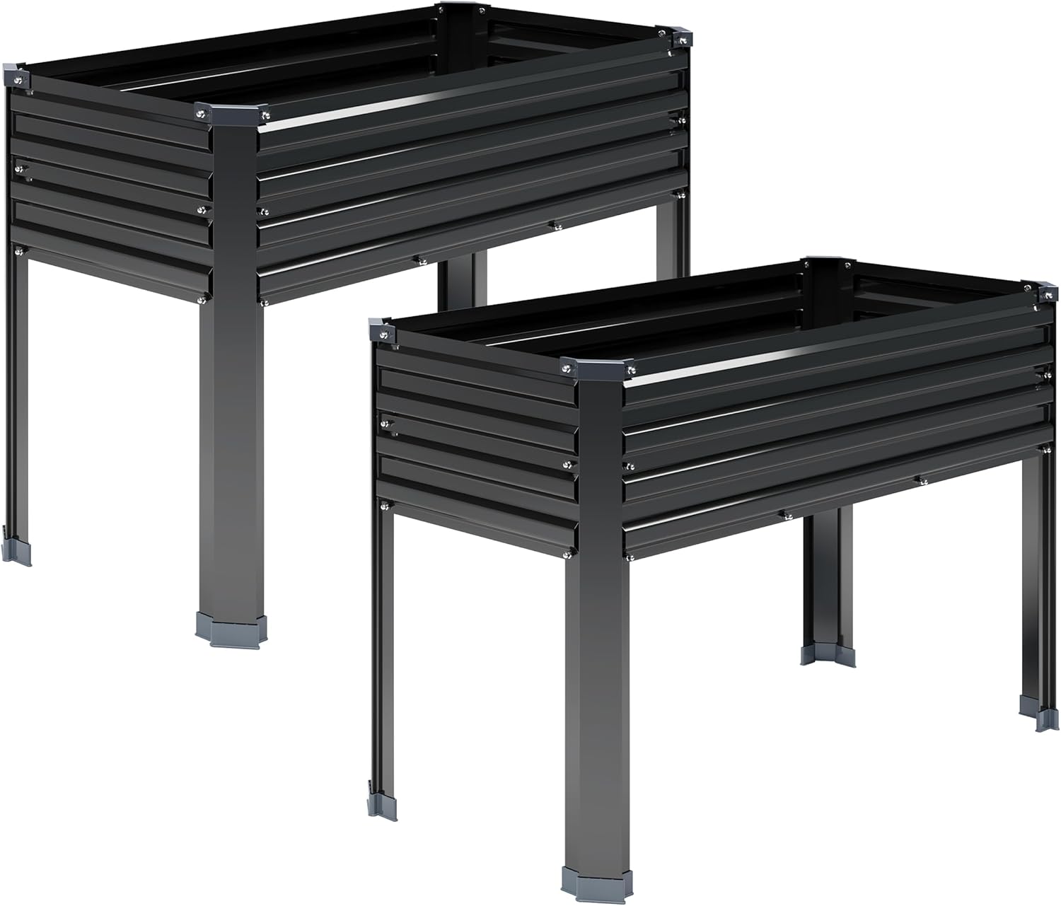 Raised Bed Planter Box - 2 SZT. Galwanizowane podwyższone grządki ogrodowe