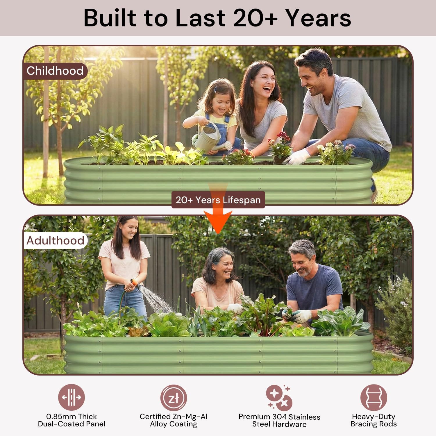 Galwanizowana podwyższona grzą – Raised Bed Planter Box recenzja i cena