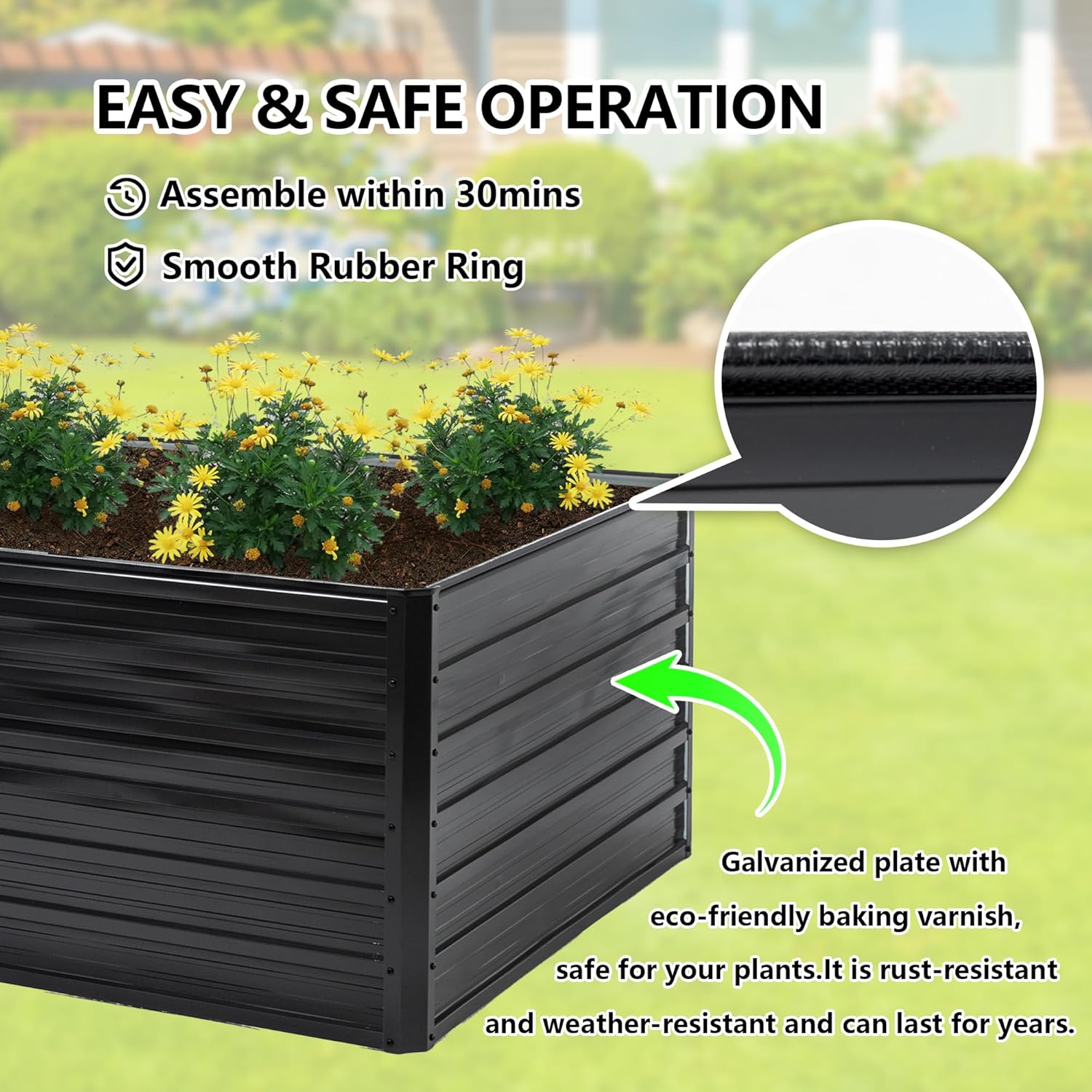 Galwanizowana podwyższona grzą – Raised Bed Planter Box recenzja i cena