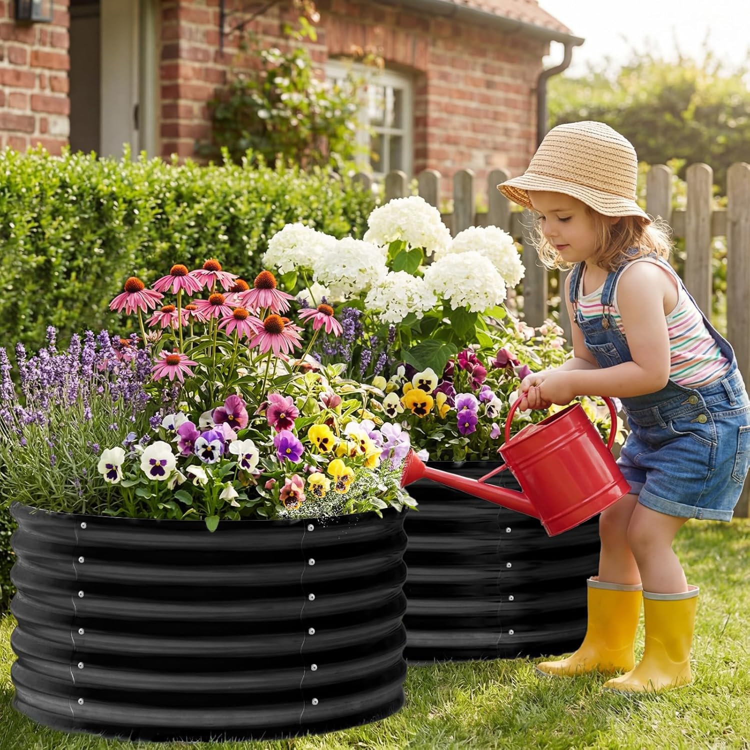 Zestaw 2 sztuk okrągłych, ocyn – Raised Bed Planter Box recenzja i cena