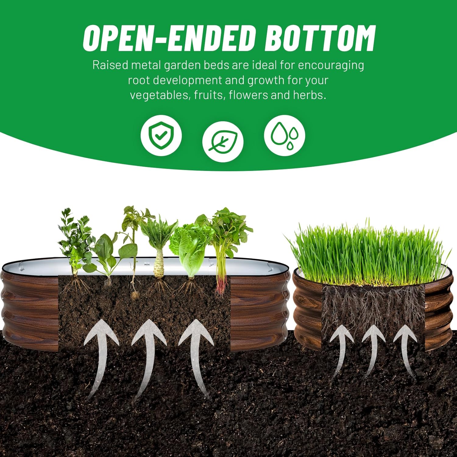 Zestaw 3 podwyższonych zarośló – Raised Bed Planter Box recenzja i cena