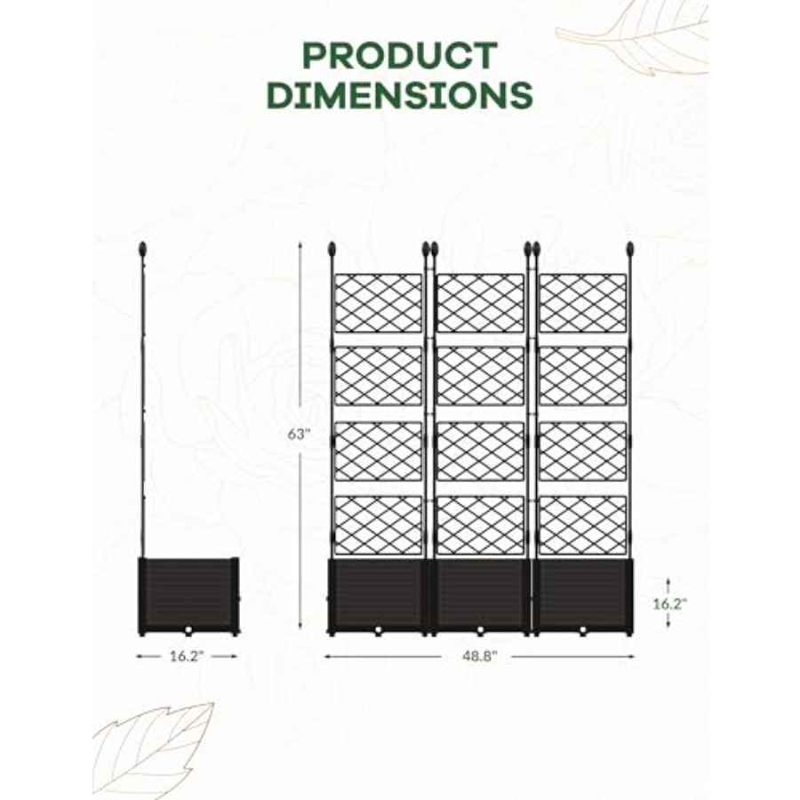 Zestaw 3 sztuk modułowych, pod – Raised Bed Planter Box recenzja i cena