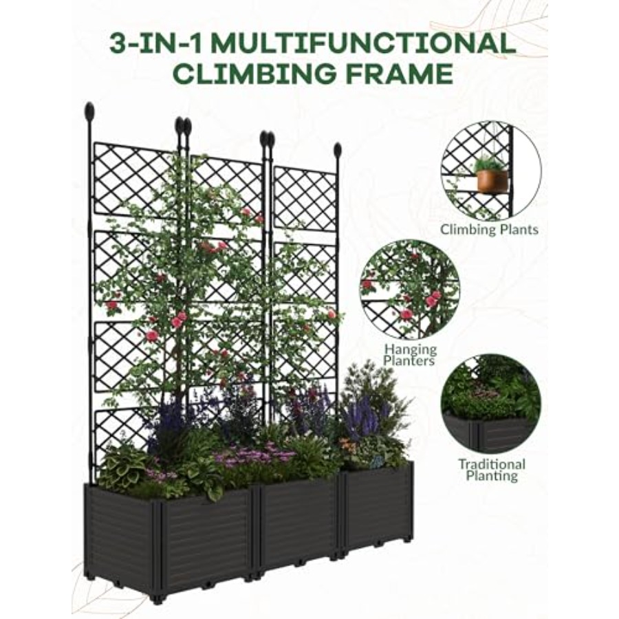 Zestaw 3 sztuk modułowych, pod – Raised Bed Planter Box recenzja i cena